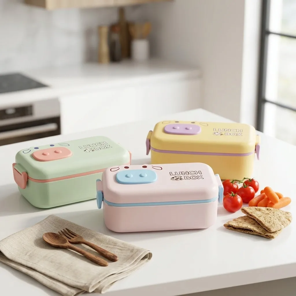 Meal Prep Or Prep Meal - Microwavable Plastic Bento Box Sealed Lunchbox