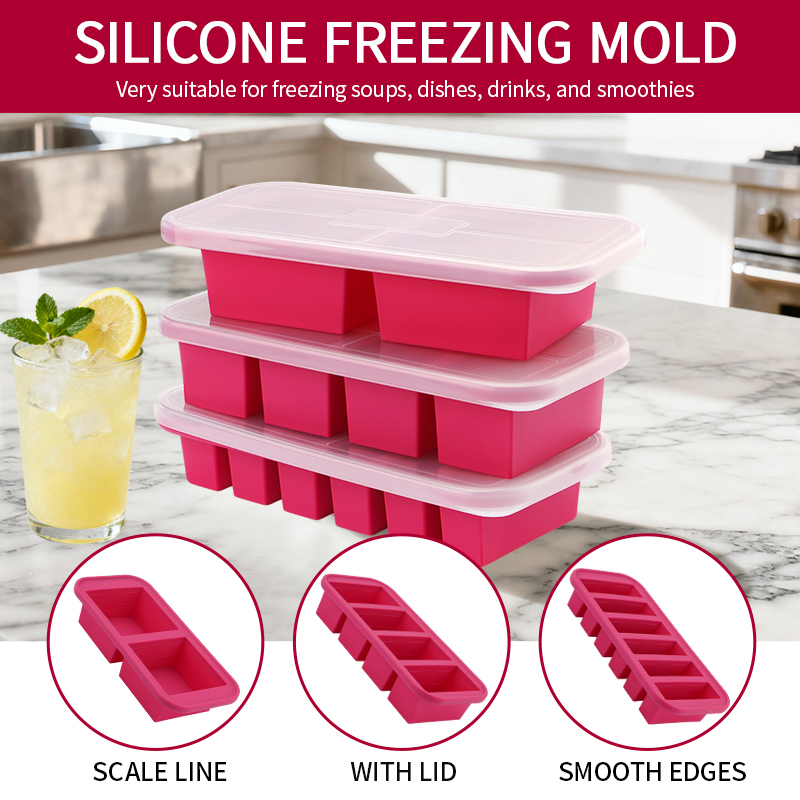 2 Or 3-Piece Silicone Freezer  - đánh giá và giá Meal Prep Template