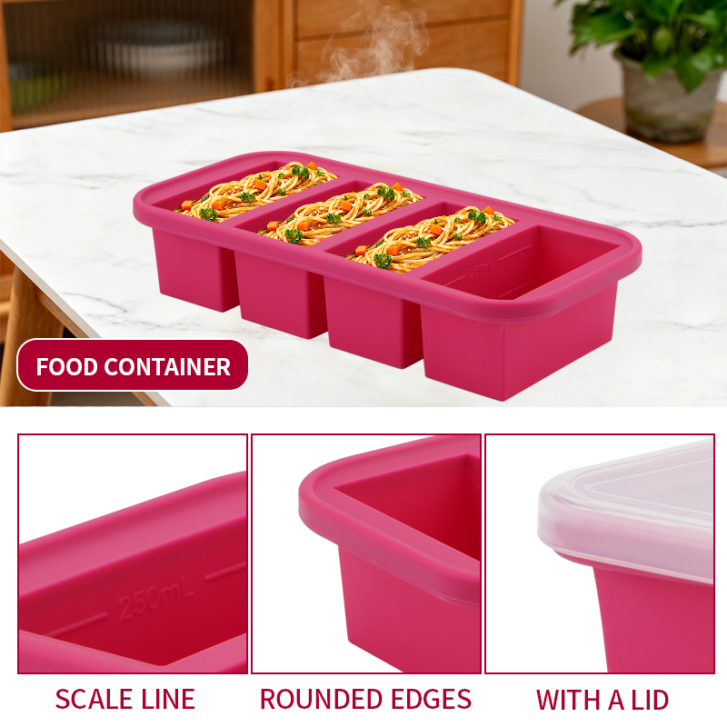 2 Or 3-Piece Silicone Freezer  - đánh giá và giá Meal Prep Template
