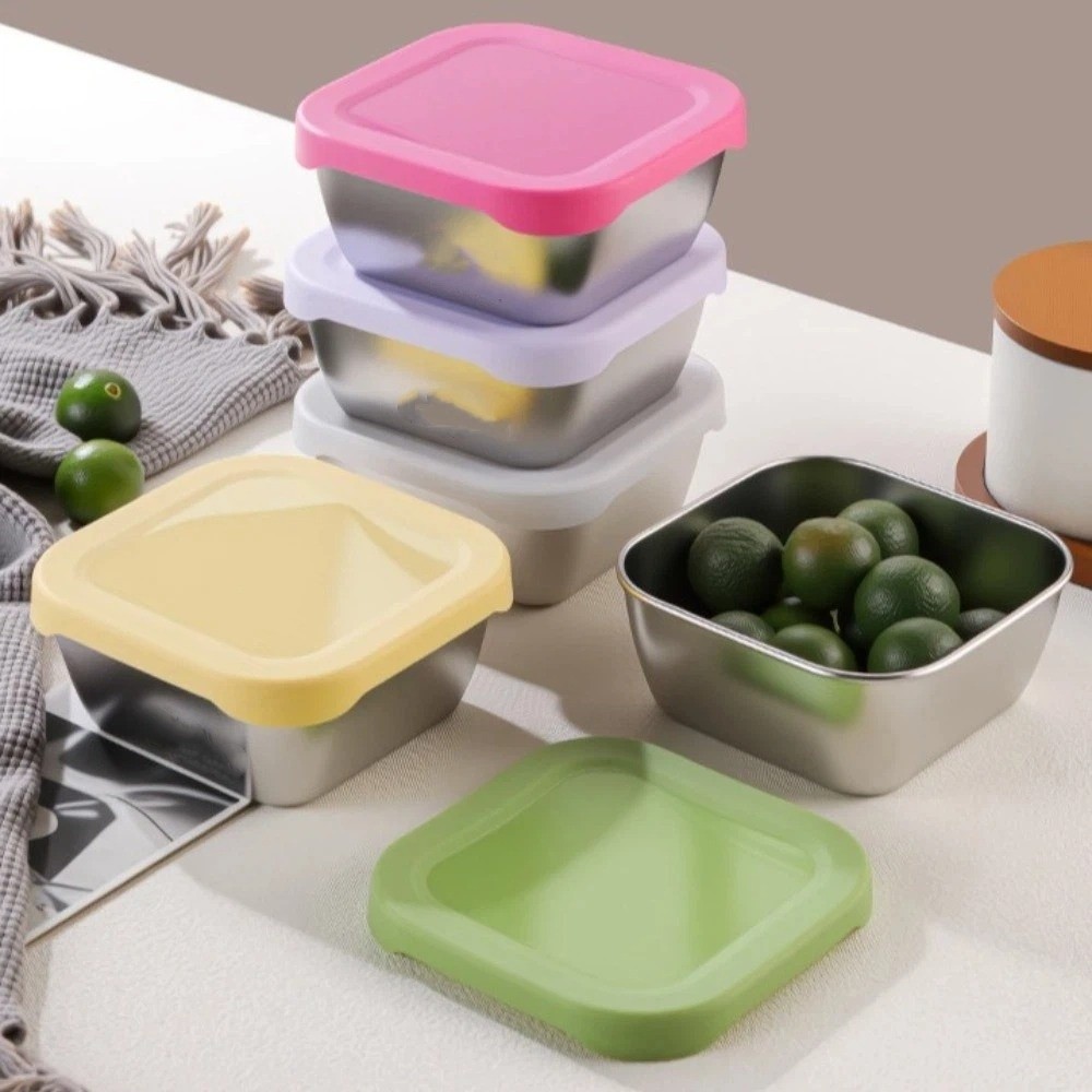 Silicone Lid Stainless Steel F - đánh giá và giá Meal Prep With Rice