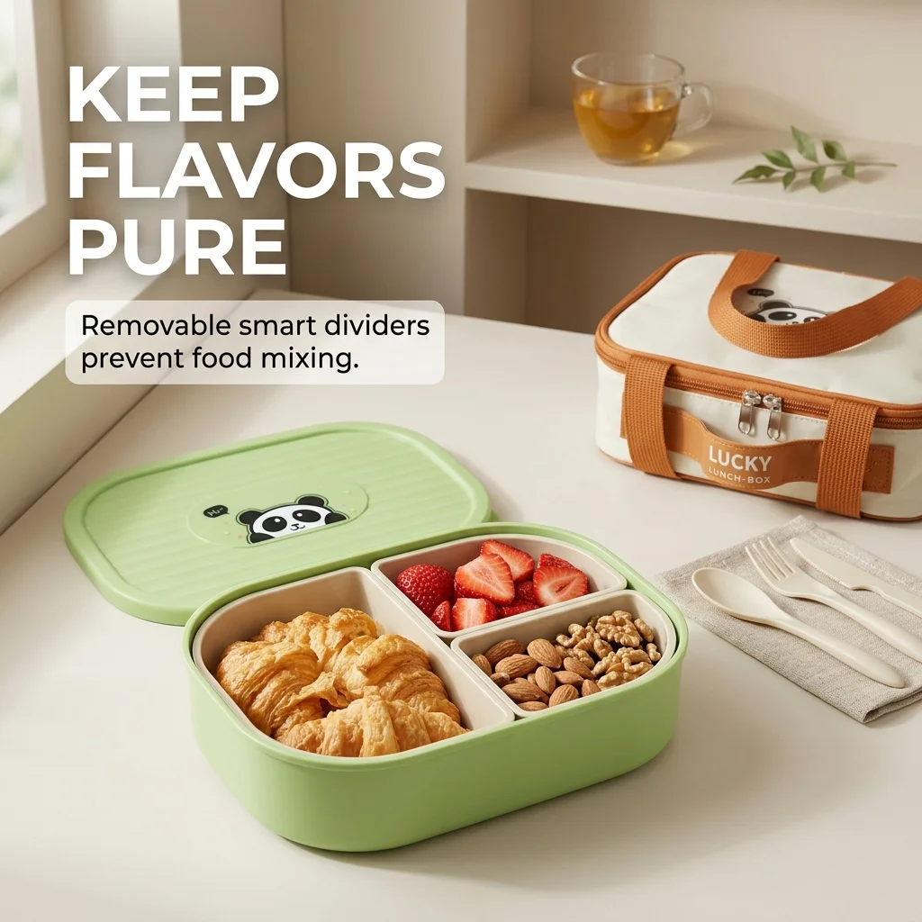 Kids Bento Lunch Box with Lid  - đánh giá và giá Meal Prep Or Prep Meal
