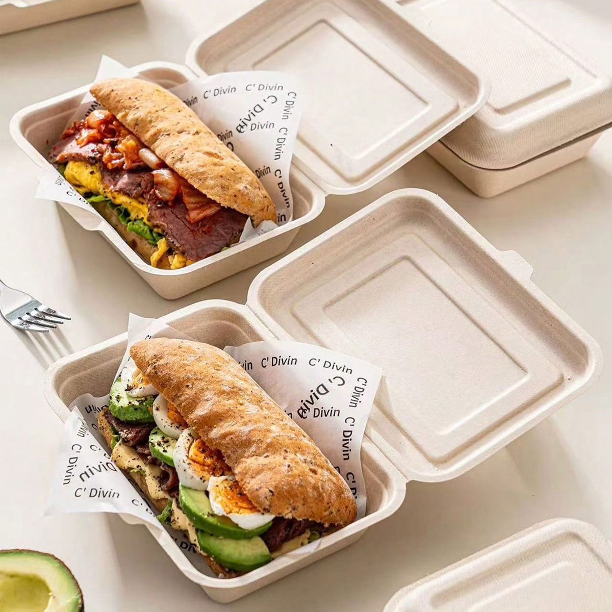 Ciabatta Packaging Box, Paper  - đánh giá và giá Meal Prep Bowl