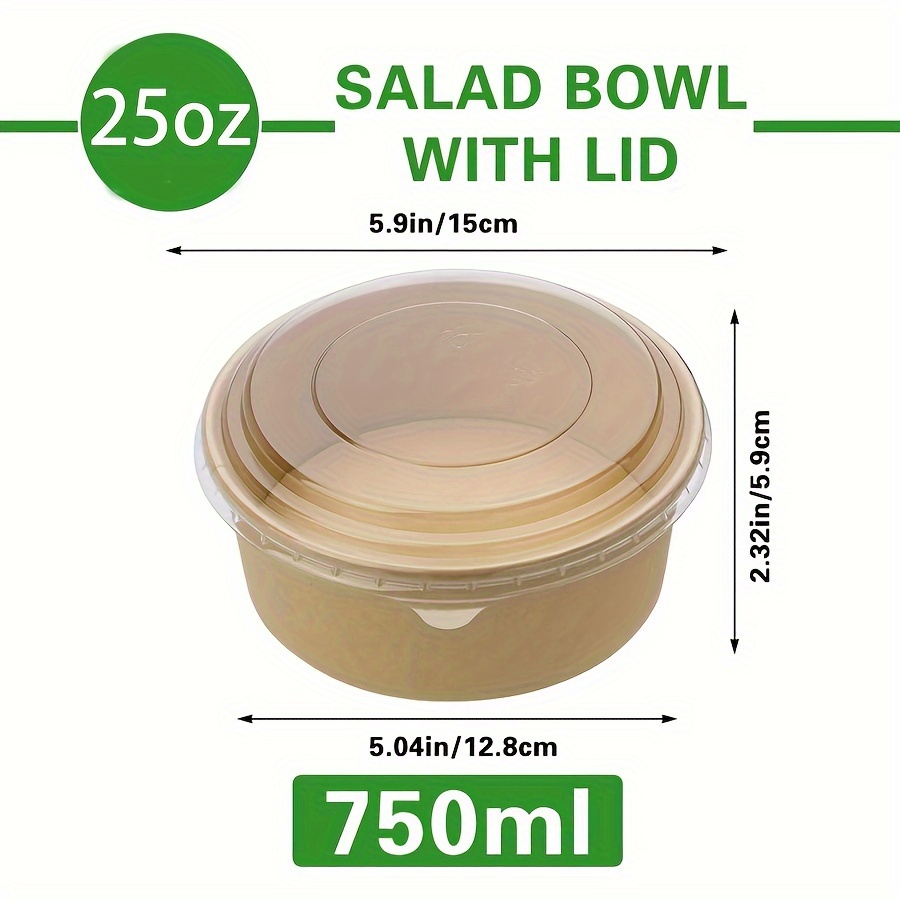 25Oz/750Ml 25/50 Pack Paper Bo - đánh giá và giá Meal Prep Kitchen