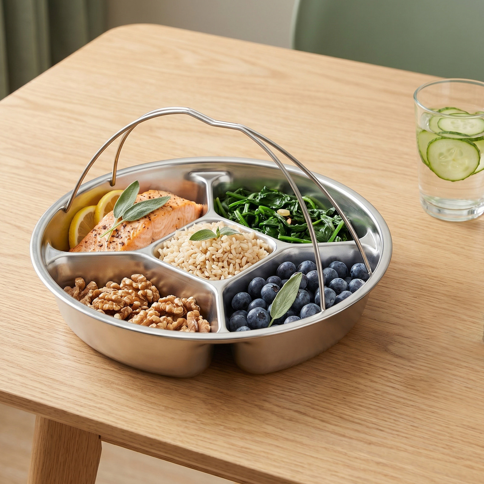 Stainless Steel Portion Contro - đánh giá và giá Meal Prep Kitchen